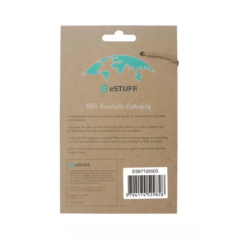 eSTUFF Madrid ES67120003 πίσω κάλυμμα για Apple iPhone 13 Pro, σιλικόνη, μαύρο