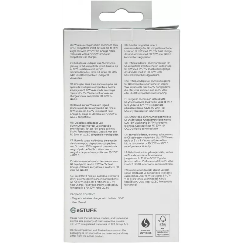 eSTUFF ES638300 Qi2 15 W μαγνητικός ασύρματος φορτιστής