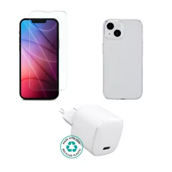 Φορτιστής φορητών συσκευών eSTUFF ES-KIT-IPH14 USB Type-C εσωτερικού χώρου AC διαφανές λευκό