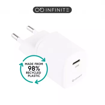 eSTUFF ES637025-BULK φορητός φορτιστής smartphone λευκό AC γρήγορη φόρτιση εσωτερικού χώρου