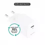 eSTUFF ES637025-BULK φορητός φορτιστής smartphone λευκό AC γρήγορη φόρτιση εσωτερικού χώρου