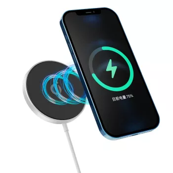 eSTUFF ES638100 φορητός φορτιστής smartphone αλουμίνιο AC ασύρματη φόρτιση γρήγορη φόρτιση εσωτερικού χώρου