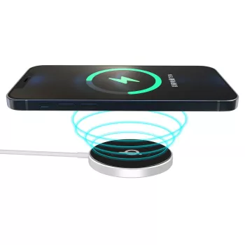 eSTUFF ES638100 φορητός φορτιστής smartphone αλουμίνιο AC ασύρματη φόρτιση γρήγορη φόρτιση εσωτερικού χώρου