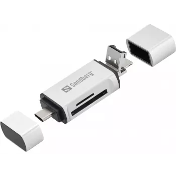 Sandberg Αναγνώστης καρτών USB-C+USB+MicroUSB