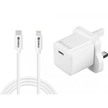 Φορτιστής USB-C SANDBERG 441-64 20W βύσμα UK – γρήγορη φόρτιση με USB Power Delivery