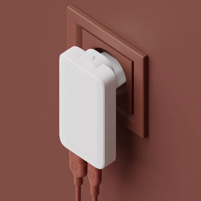 dbramante1928 Pro - EU/US λεπτός Φορτιστής - USB-C 65W+USB-A 30W - W