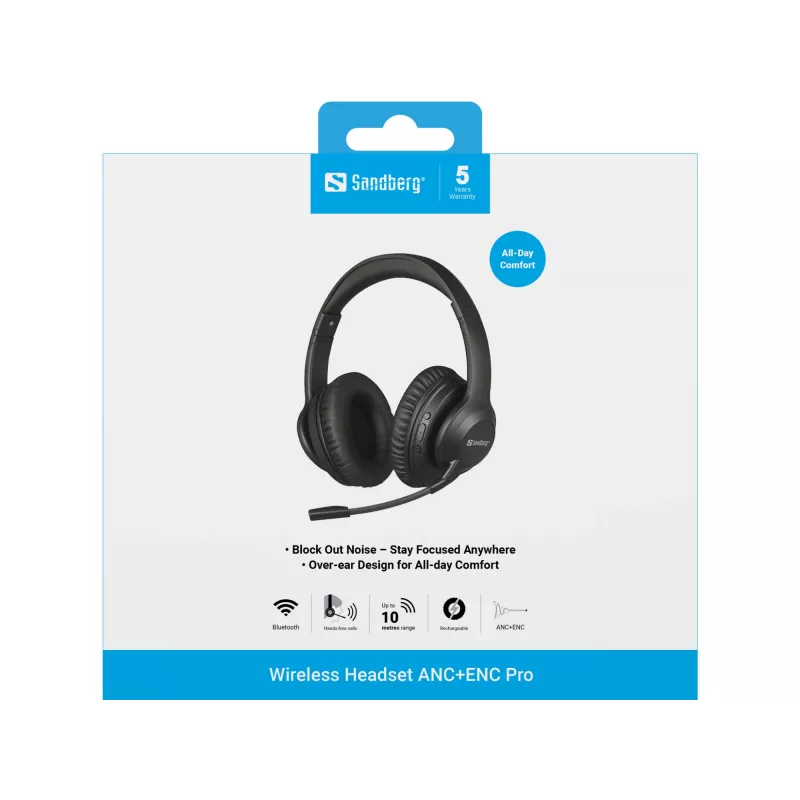 Headset Sandberg ασύρματο Headset ANC+ENC Pro