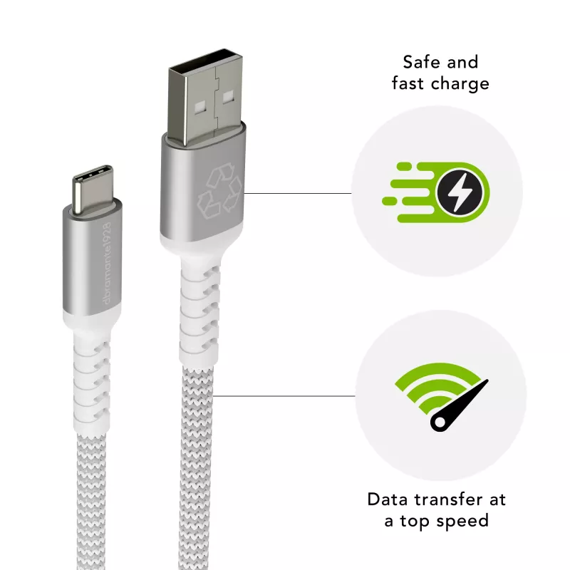 dbramante1928 re-charge Pro - καλώδιο BRD 1,2 m USB-A σε USB-C -W