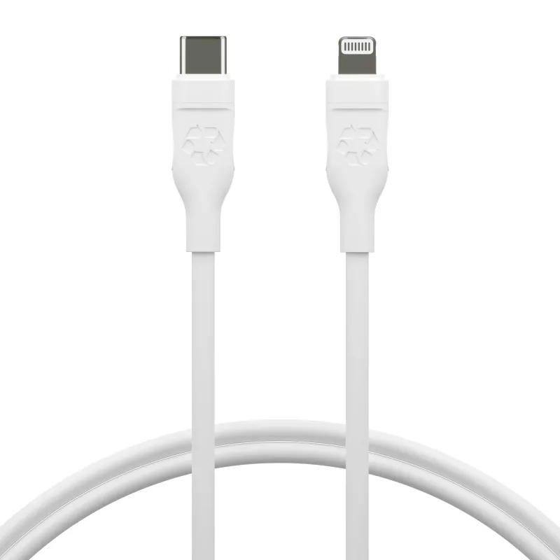 Καλώδιο USB-C σε Lightning 1,2 m, d bramante re-charge Pro, Λευκό