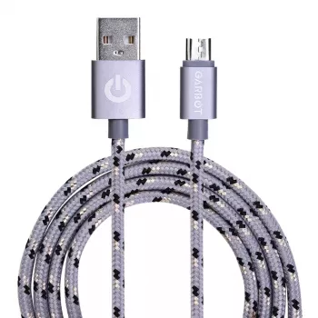 Καλώδιο USB Garbot C-05-10195 1m USB A Micro-USB B Ασημί