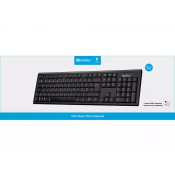 Sandberg USB Wired Office πληκτρολόγιο Nord