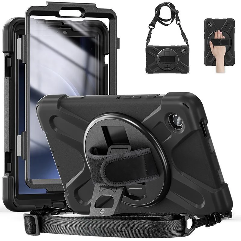 eSTUFF ES681861-BULK AUSTIN πίσω κάλυμμα για Samsung Galaxy Tab A9+, πολυανθρακικό/σιλικόνη, μαύρο