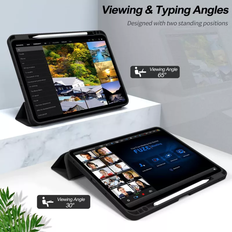 eSTUFF ES68201310-BULK Θήκη tablet 33 cm (13 ίντσες) Folio μαύρο, διαφανές