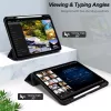 eSTUFF ES68201400-BULK MIAMI θήκη Folio για Apple iPad Air 13 ιντσών (M2, 2024/2025), TPU/δέρμα PU/πολυανθρακικό, μαύρη/διαφανής