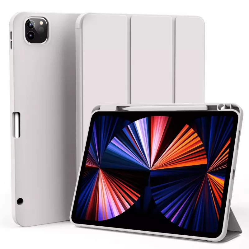 eSTUFF ES68201306-BULK MIAMI θήκη tablet 32,8 cm (12,9 ιντσών) Folio για iPad Pro 12,9 (5ης/6ης γενιάς), πολυανθρακικό/PU/TPU, γκρι/διαφανής