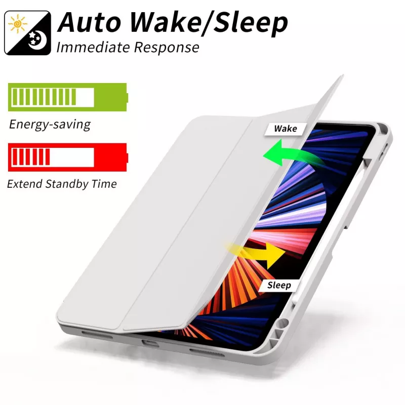 eSTUFF ES68201306-BULK MIAMI θήκη tablet 32,8 cm (12,9 ιντσών) Folio για iPad Pro 12,9 (5ης/6ης γενιάς), πολυανθρακικό/PU/TPU, γκρι/διαφανής
