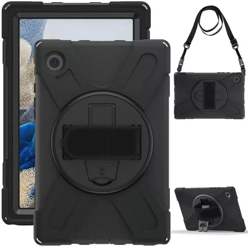 eSTUFF ES683609-BULK CHICAGO πίσω κάλυμμα tablet 26,7 cm (10,5 ίντσες) για Samsung Galaxy Tab A8, σιλικόνη, πολυανθρακικό, με προστατευτικό οθόνης, μαύρο