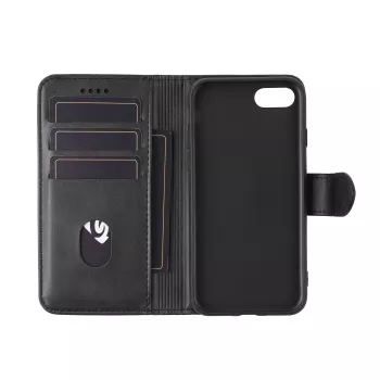 Θήκη πορτοφόλι eSTUFF ES67110001-BULK για iPhone SE 2022/2020 μαύρη