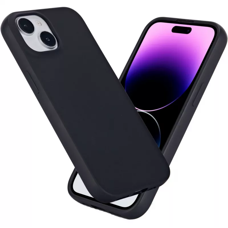 eSTUFF Infinite Vienna ES67101025-BULK πίσω κάλυμμα κινητού τηλεφώνου για Apple iPhone 15, συμβατό με MagSafe, TPU, μαύρο