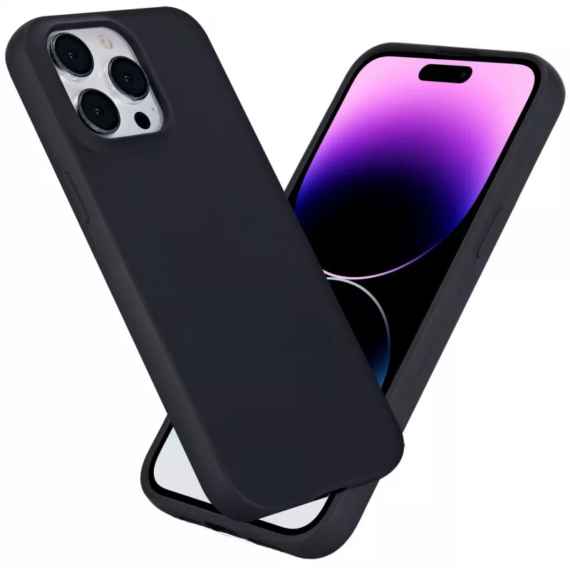 eSTUFF Infinite Vienna ES67101028-BULK πίσω κάλυμμα κινητού τηλεφώνου για Apple iPhone 15 Pro Max, συμβατό με MagSafe, TPU, μαύρο