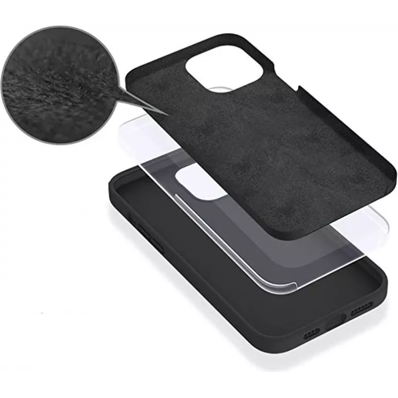 eSTUFF Infinite Riga ES67120021-BULK πίσω κάλυμμα κινητού τηλεφώνου για Apple iPhone 14, πολυανθρακικό, σιλικόνη, μαύρο