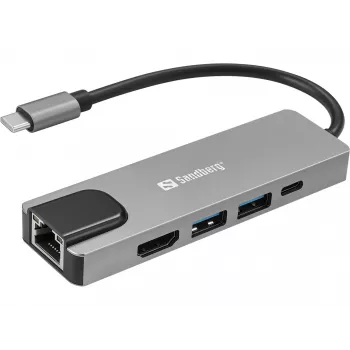 Sandberg USB-C 5in1 Travel Dock Saver Ενσύρματο USB 3.2 Gen 1 100W