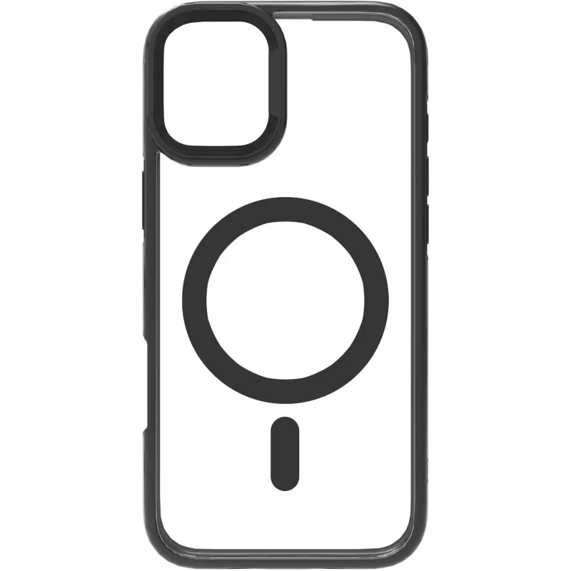 eSTUFF ES67141101 INFINITE HELSINKI μαγνητική θήκη με βάση στήριξης για iPhone 16 Plus, διάφανη, μαύρη