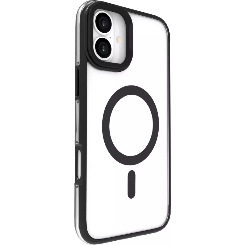 eSTUFF ES67141101 INFINITE HELSINKI μαγνητική θήκη με βάση στήριξης για iPhone 16 Plus, διάφανη, μαύρη