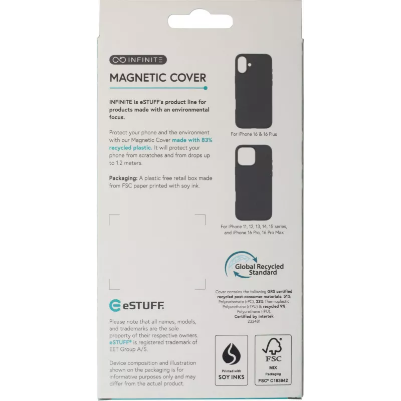 eSTUFF ES67160025 Θήκη κινητού 15,5 cm (6,1 inch) Καφέ