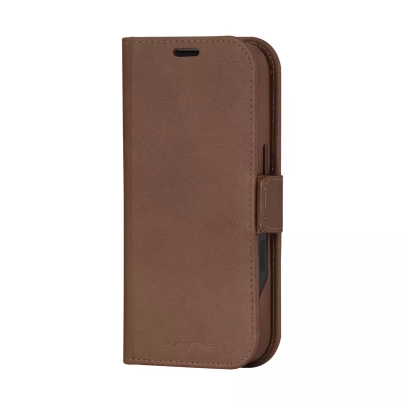 Θήκη με πτερύγιο dbramante1928 Lynge MagSafe iPhone 16 Pro Dark Tan