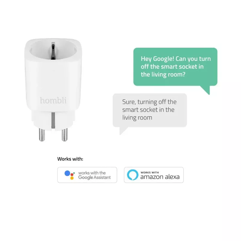Smart Plug Hombli HBPP-0201 3680 W εσωτερικού χώρου λευκό