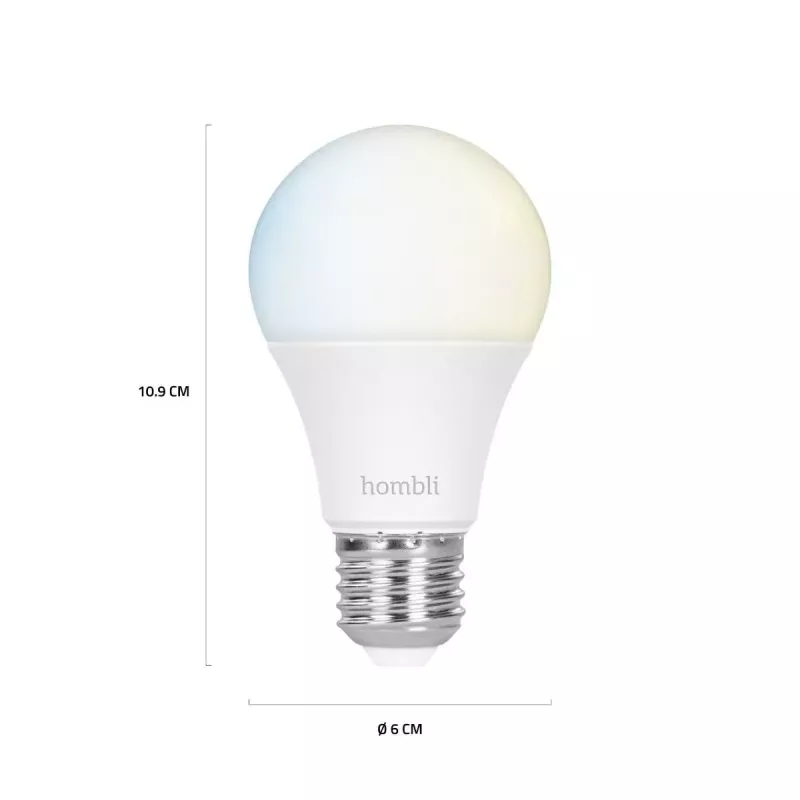 Έξυπνος λαμπτήρας Hombli E27 9 W Wi‑Fi λευκό