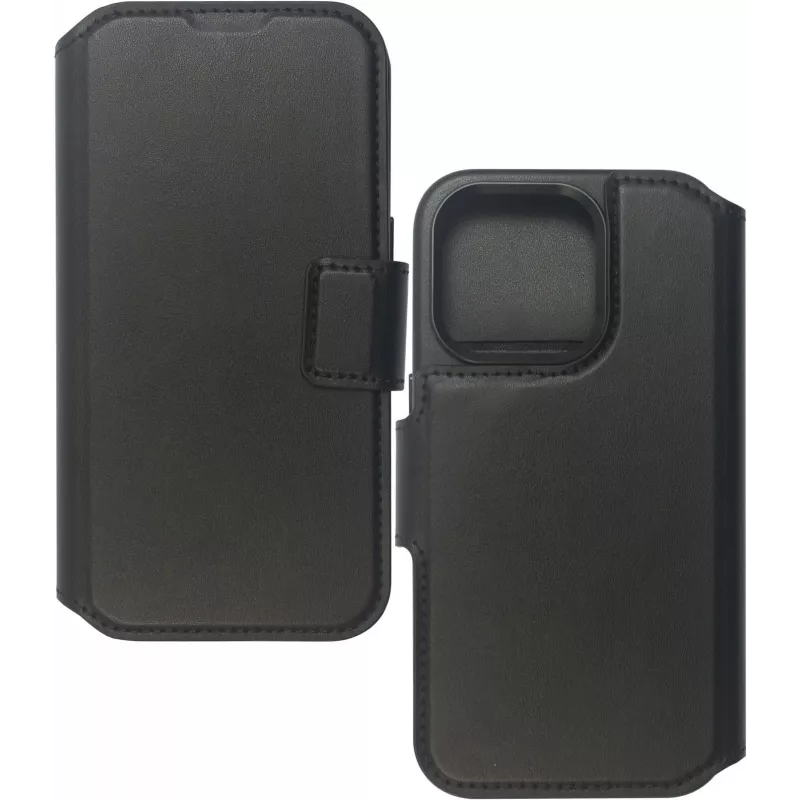 eSTUFF INFINITE MILAN ES67160101 θήκη πορτοφόλι για iPhone 16 Plus, μαύρη