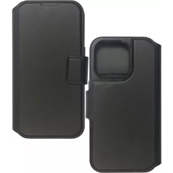 Θήκη πορτοφόλι eSTUFF iPhone 16 Pro 6,3 ίντσες μαύρη 3 θήκες καρτών