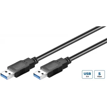 Καλώδιο USB Microconnect USB3.0AA5B USB 3.2 Gen 1 (3.1 Gen 1) 5 m USB A μαύρο