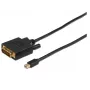Προσαρμογέας καλωδίου Microconnect MDPDVI1B 1 m Mini DisplayPort σε DVI-D μαύρος