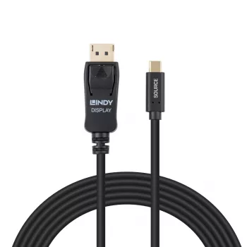 Καλώδιο προσαρμογέας Lindy 3m USB Type C σε DisplayPort 4K60 με HDR