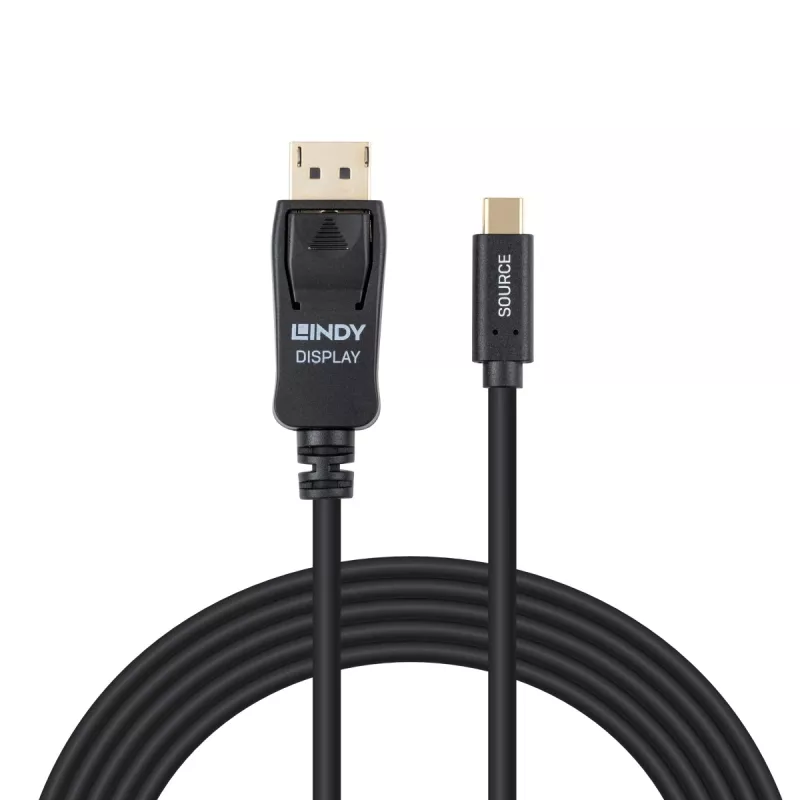 Καλώδιο προσαρμογέας Lindy 3m USB Type C σε DisplayPort 4K60 με HDR