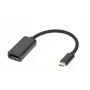 Προσαρμογέας καλωδίου Microconnect MC-USBC-DPF1.2 DisplayPort USB Type-C μαύρος