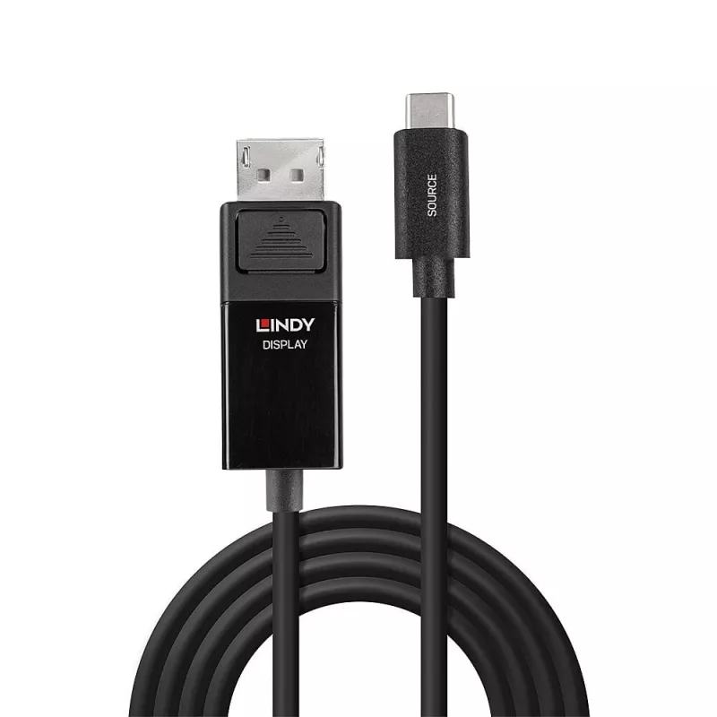 Καλώδιο προσαρμογέα Lindy 1m USB Type-C σε DP 8K60