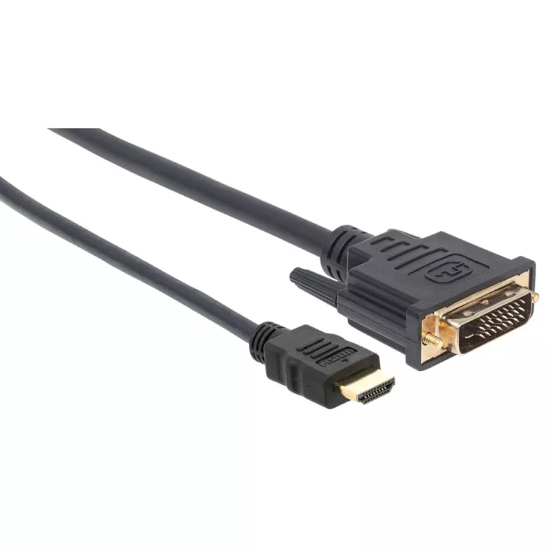 Προσαρμογέας καλωδίου βίντεο Techly ICOC-HDMI-D-045 5 m DVI-D μαύρο