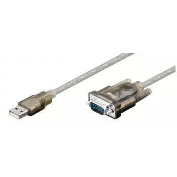 Σειριακό καλώδιο Microconnect 68875 διαφανές 1,5 m USB Type-A VGA (D-Sub)