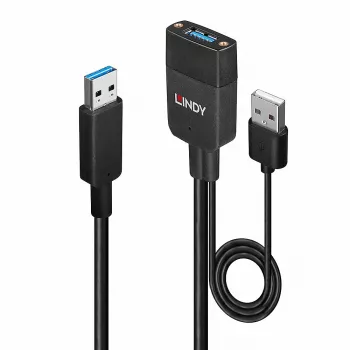 Καλώδιο Lindy 35m Hybrid USB 3.2 Gen 2 Type-A μαύρο ABS