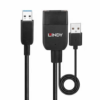 Καλώδιο Lindy 35m Hybrid USB 3.2 Gen 2 Type-A μαύρο ABS