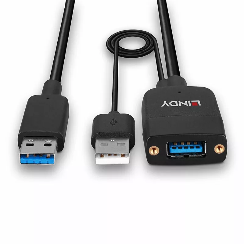 Καλώδιο Lindy 35m Hybrid USB 3.2 Gen 2 Type-A μαύρο ABS