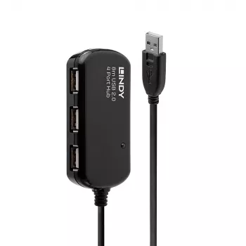 Ενεργή προέκταση Lindy 8m USB 2.0 Active Extension Pro Hub