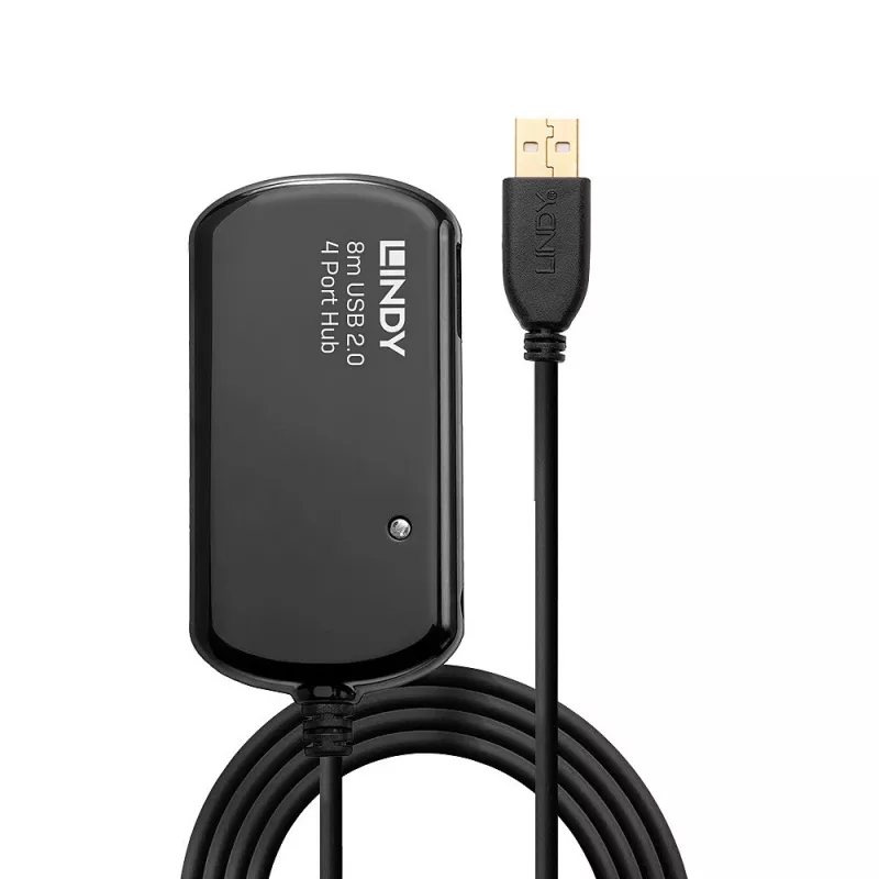 Ενεργή προέκταση Lindy 8m USB 2.0 Active Extension Pro Hub