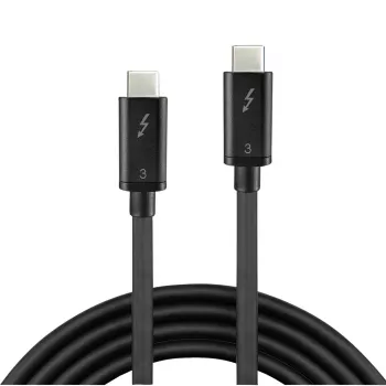 Καλώδιο Lindy 0,5 m Thunderbolt 3, παθητικό, 0,5 m, USB-C, USB-C, USB 3.2 Gen 1 (3.1 Gen 1), αρσενικό/αρσενικό, μαύρο
