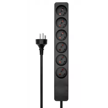 Πολύπριζο Microconnect MC-GRU0610DKW 10 m 6 υποδοχές σούκο εσωτερικού χώρου μαύρο
