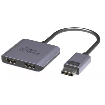 Αντάπτορας DisplayPort σε 2x HDMI MicroConnect MC-DP-2XHDMI, διπλή υποδοχή θηλυκή HDMI, υποστήριξη 4K